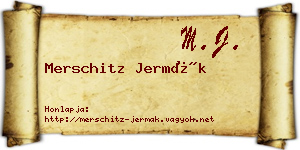 Merschitz Jermák névjegykártya